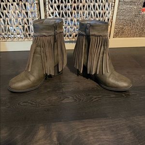 Fringe booties